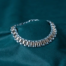 Two-Tone Silver Link Bracelet