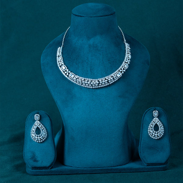 Luxury Silver Necklace Set