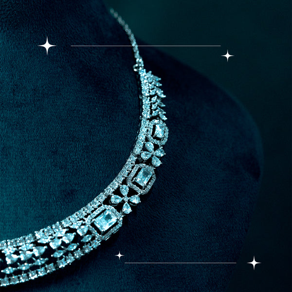 Luxury Silver Necklace Set