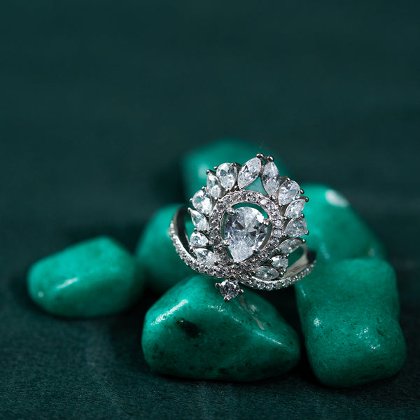 Radiant Halo Statement Ring