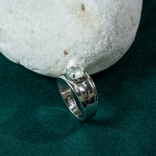 Classic Solitaire Gents Ring