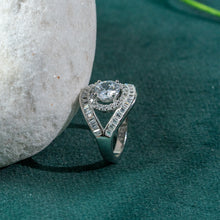 Radiant Halo Ladies Ring