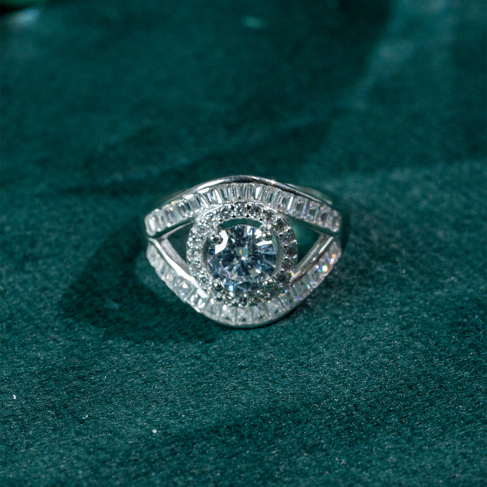 Radiant Halo Ladies Ring