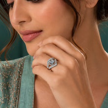 Radiant Halo Ladies Ring
