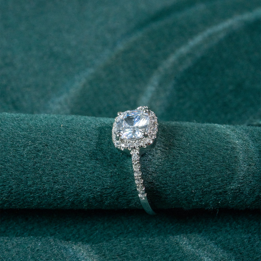 Timeless Cushion Halo Ring