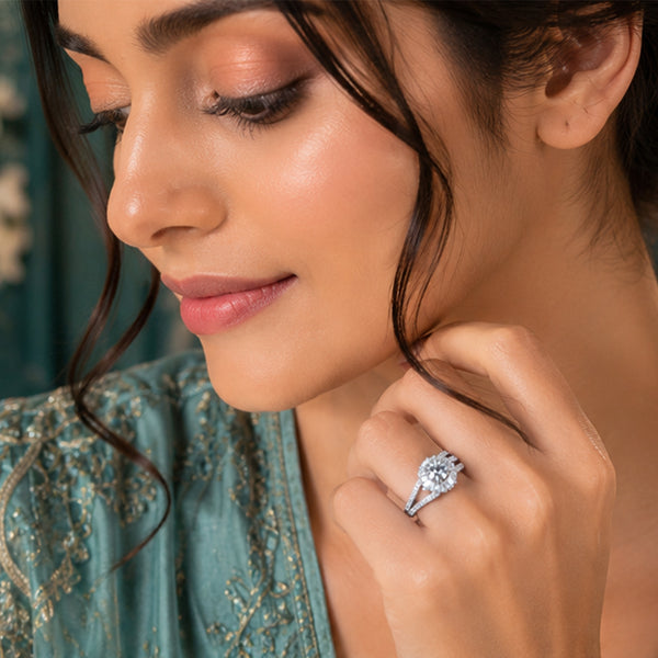 Royal Split-Shank Halo Ring