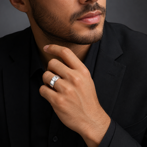 Classic Solitaire Gents Ring